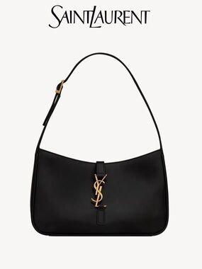 YSL LE 5 À 7 BLACK HOBO PURSE